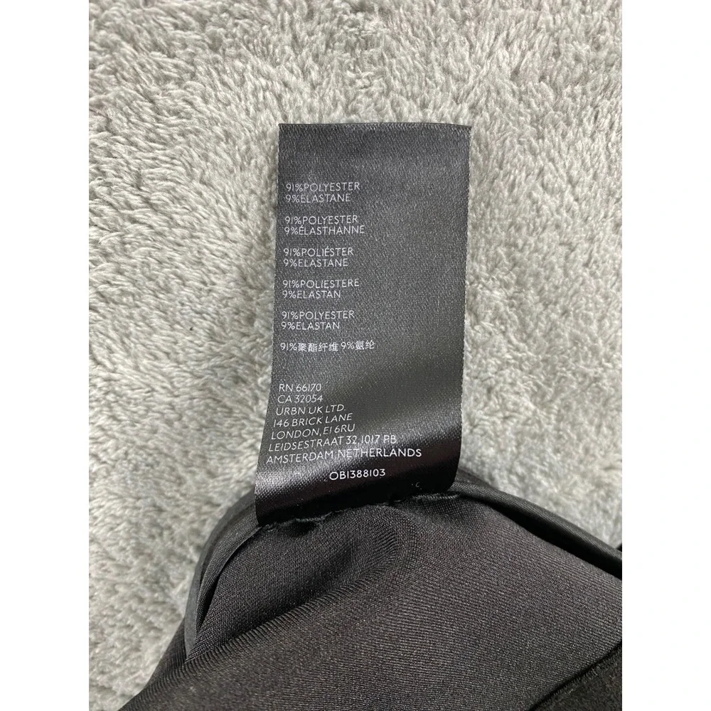 Free People Black Faux Suede Ruched Mini Skirt‎ Side Slit Size 2 OB1003429